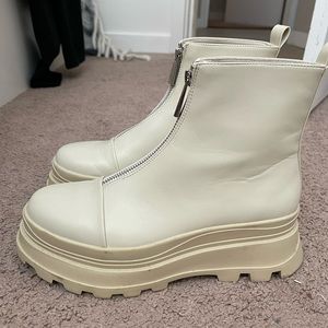 Zara chunky zipper boots